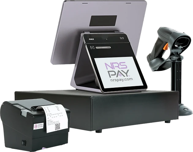 Panther Workstation counter POS with card terminal, barcode scanner and receipt printer